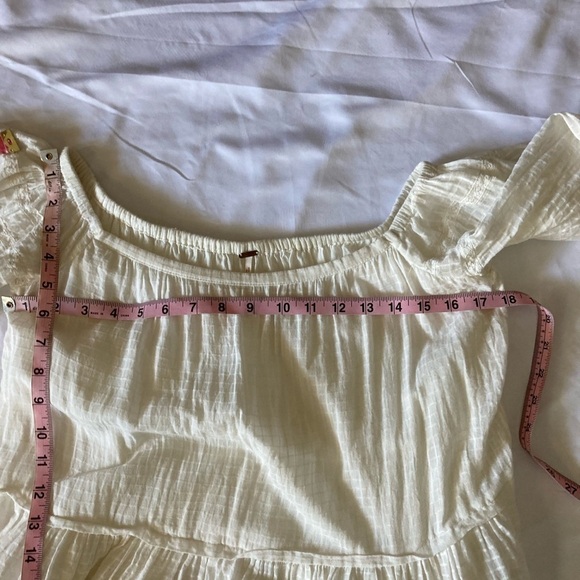 Free People Boho Blouse Olive Rose Size Small - Picture 9 of 10